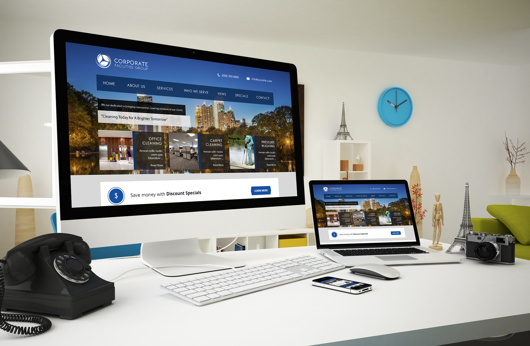 janitorial web site design services