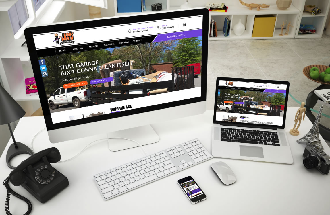 junk removal website design