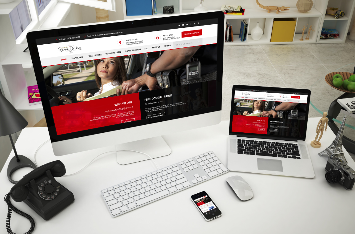 traffic law website design