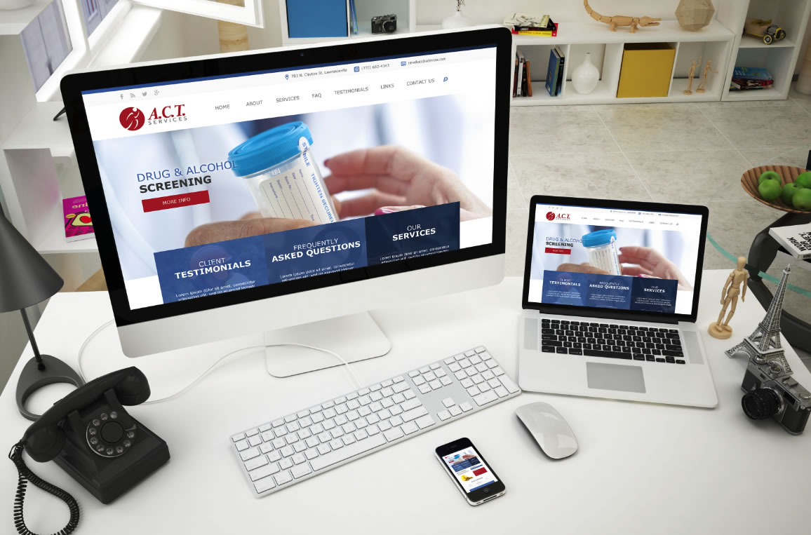 drug testing website design lawrenceville georgia
