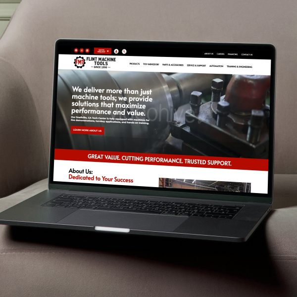 flint machine tools, inc. website design concept.
