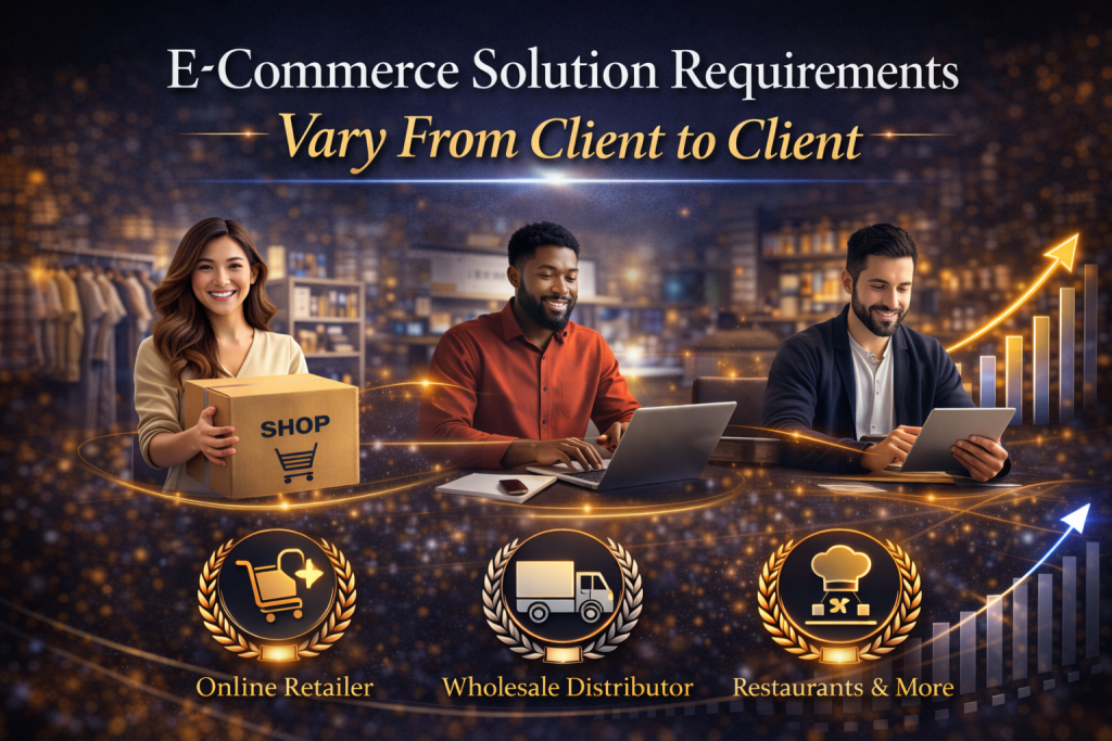 e commerce solution requirements vary from client to client