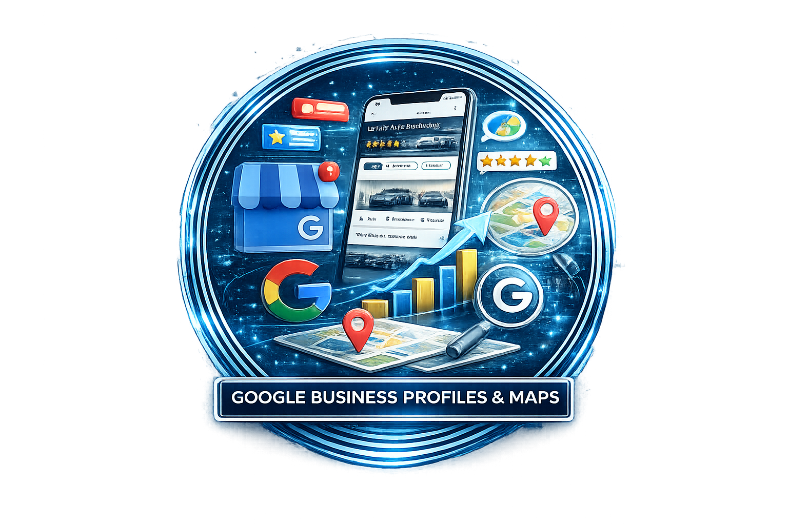 google business profiles and maps icon