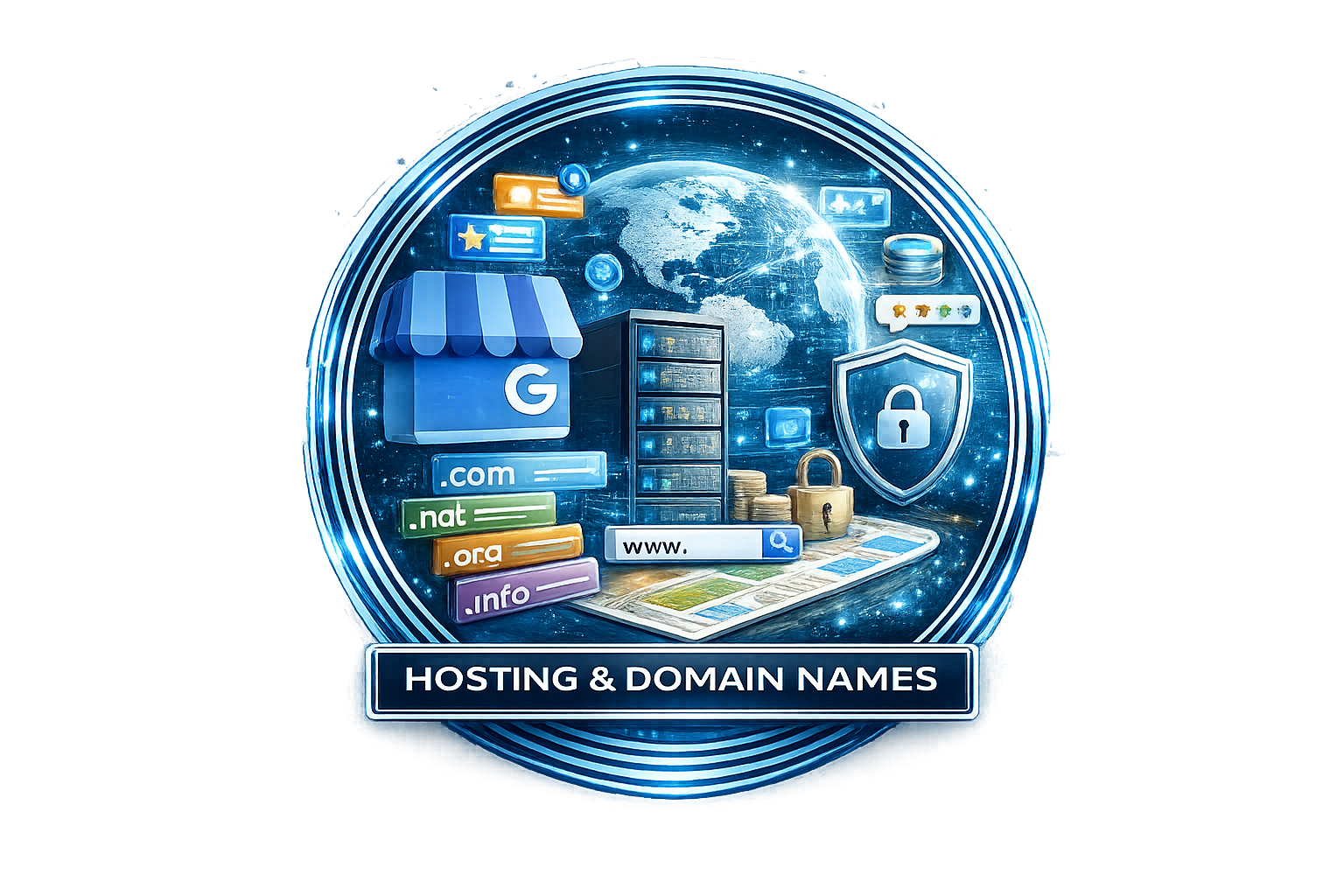 hosting and domain names icon