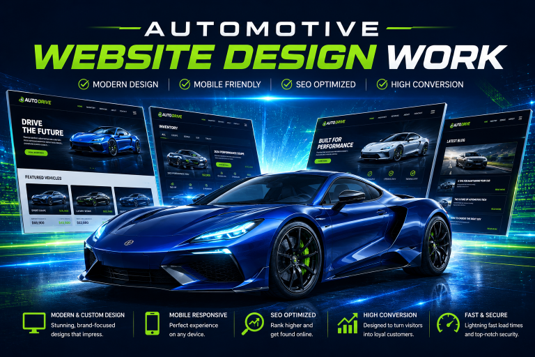automotive website design work 2