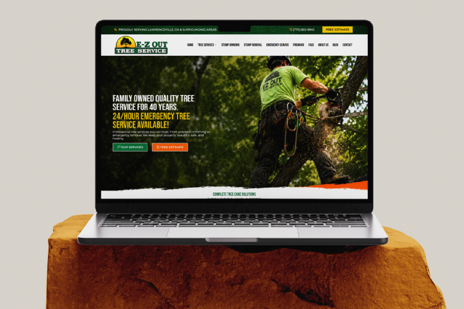 ez out tree service laptop