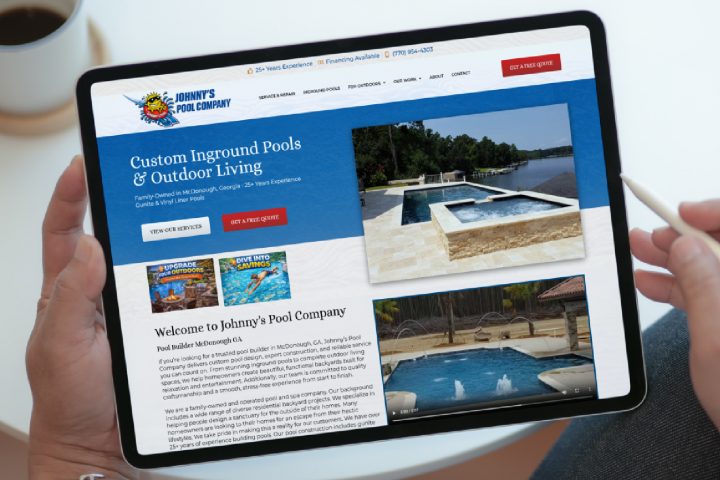 johnnys pool company tablet