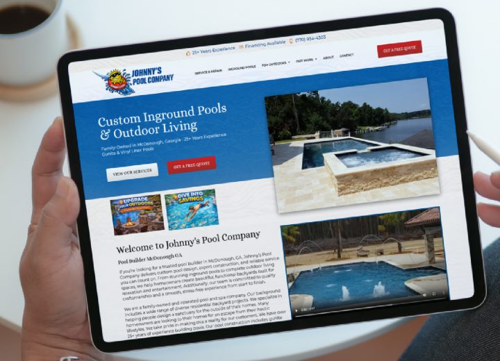 johnnys pool company tablet