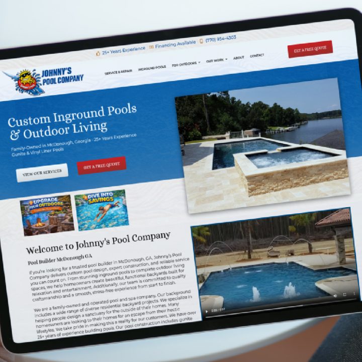 johnnys pool company tablet