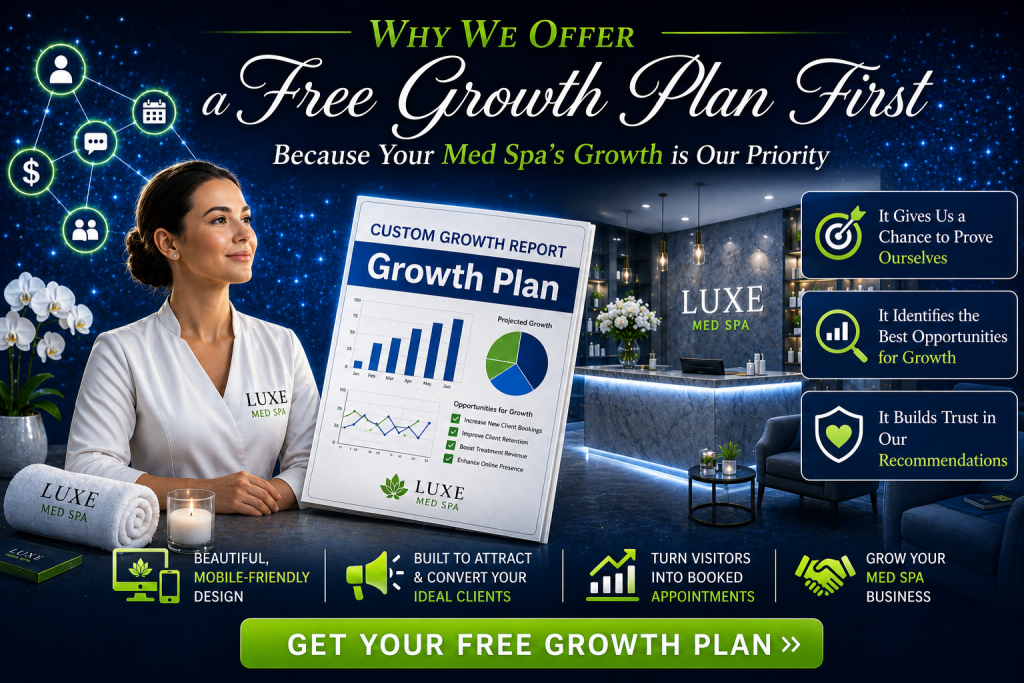 why we offer a free growth plan first med spas