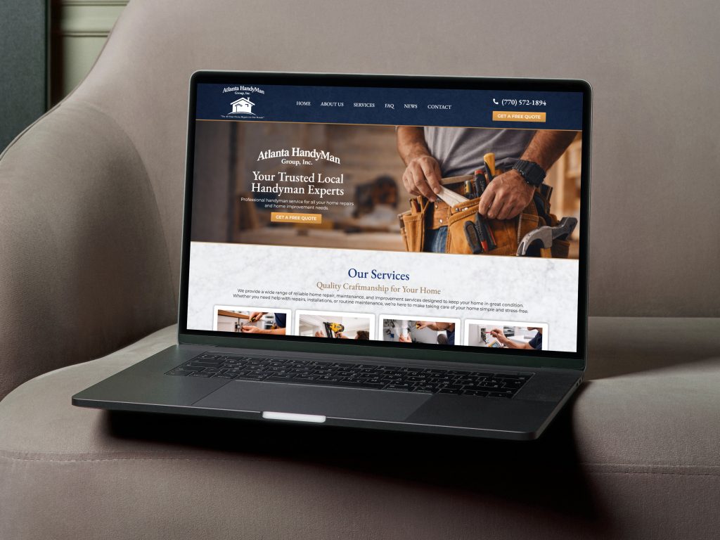 Atlanta Handyman Group, LLC. Website Design Concept