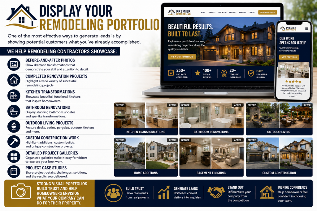 display your remodeling portfolio