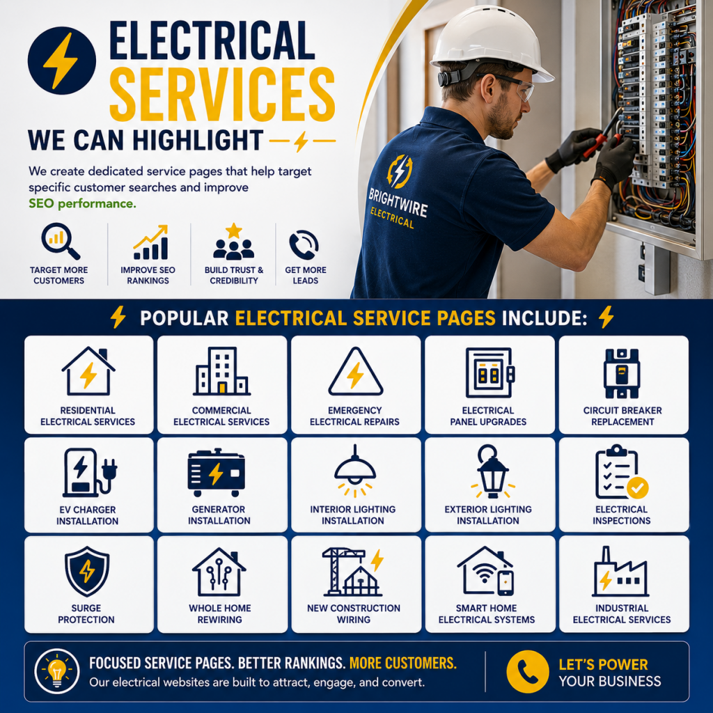 electrical services we can highlight