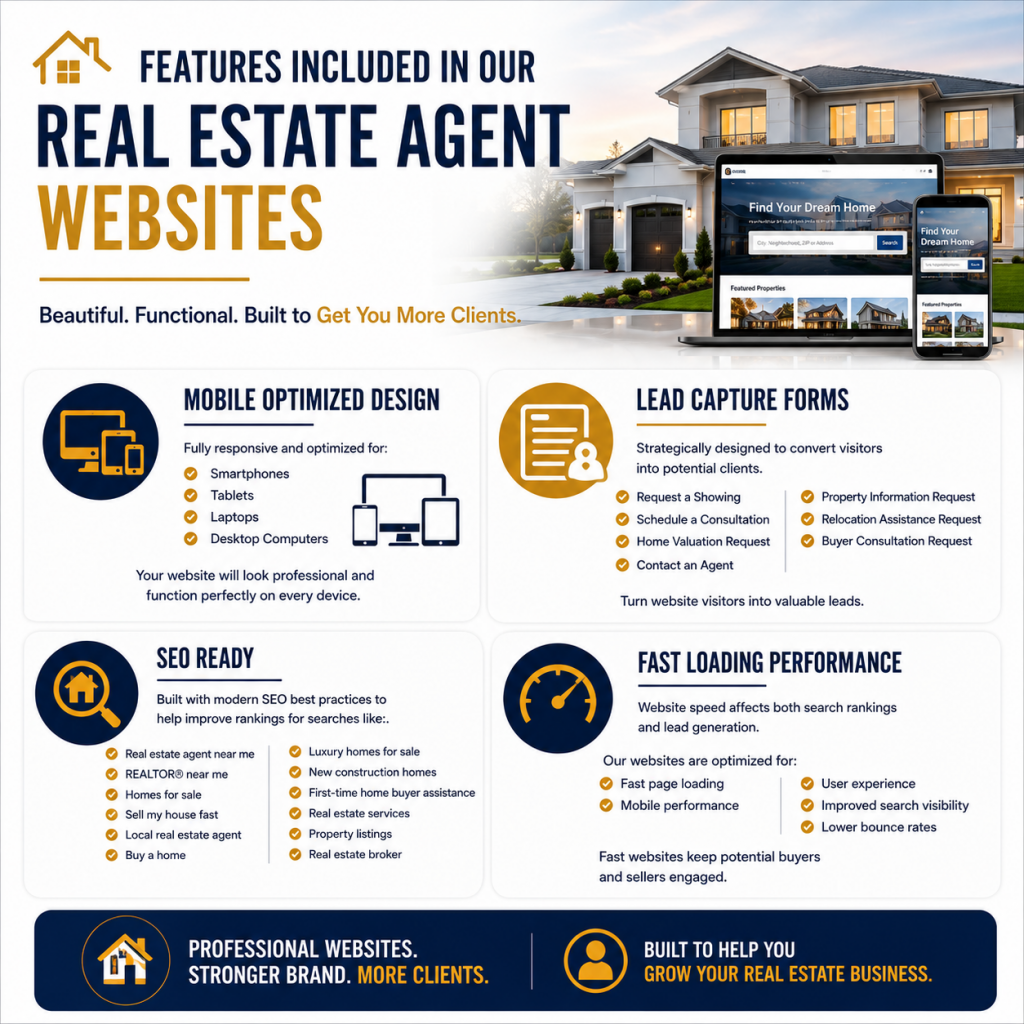 features included in our real estate agent websites