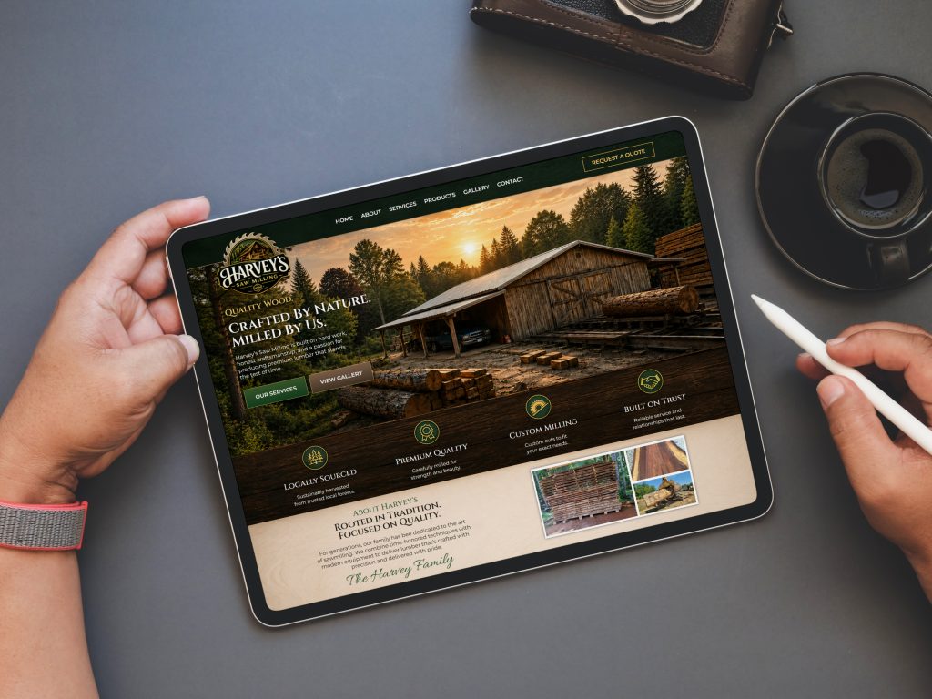 Harvey’s Saw Milling Website Design: Showcasing Quality Craftsmanship Through Modern Web Design