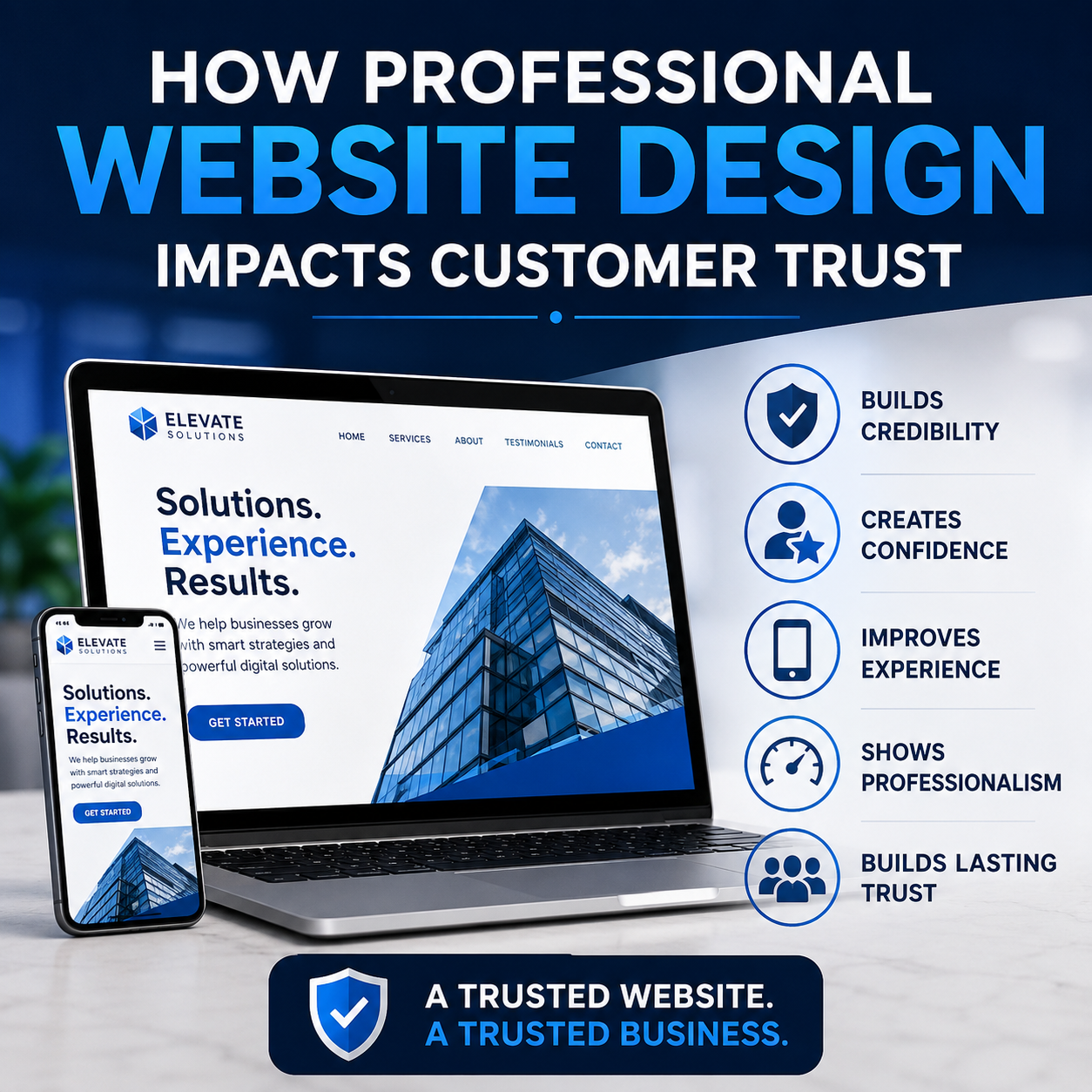 how professional website design impacts customer trust