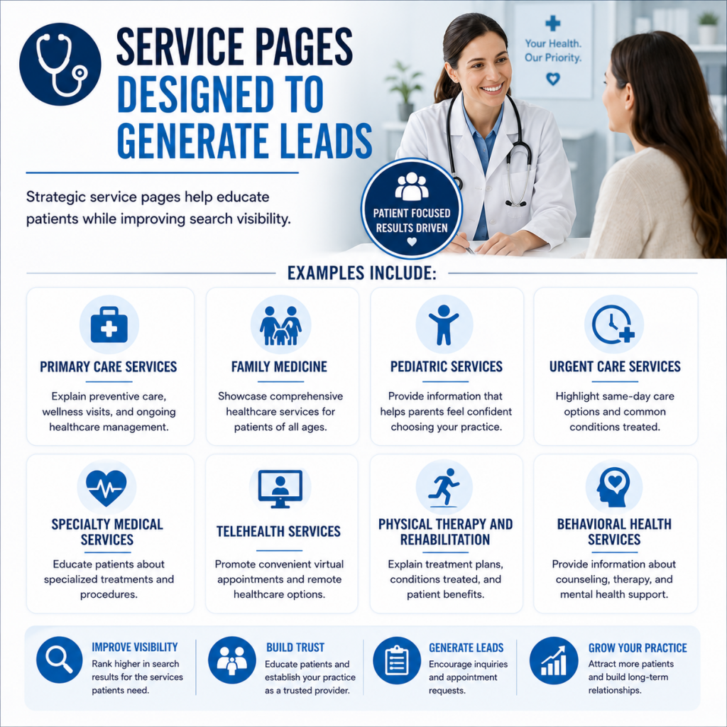 services pages for medical practices