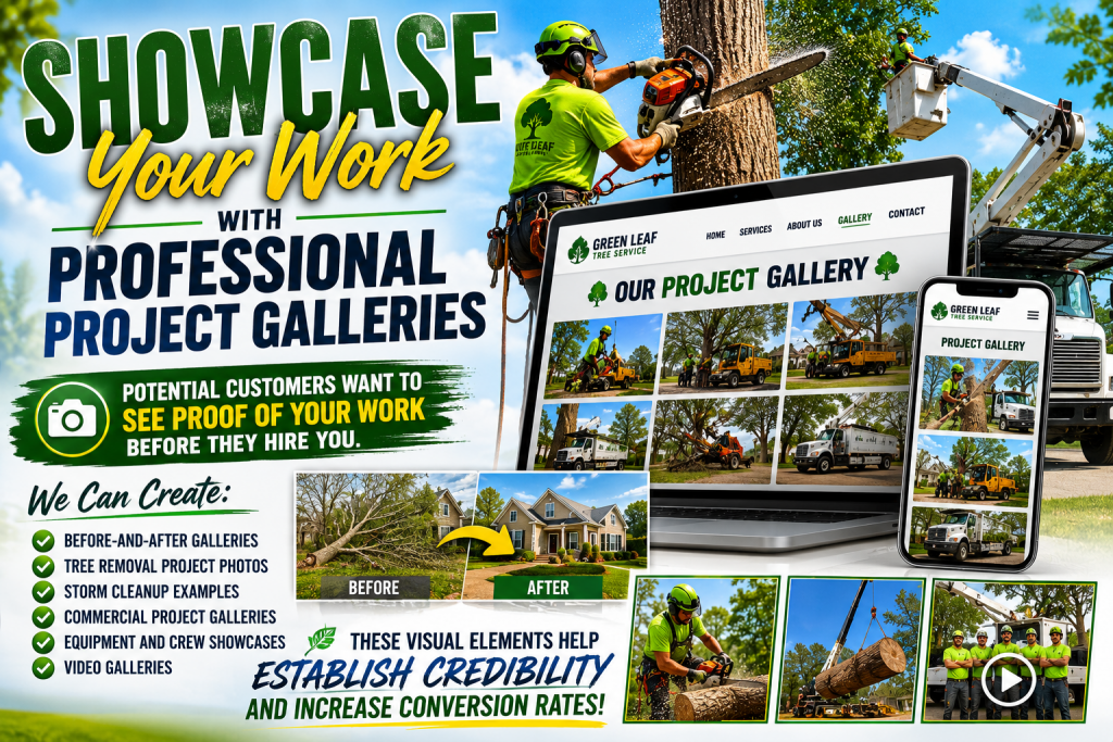 showacase your work with rofessional project galleries tree service