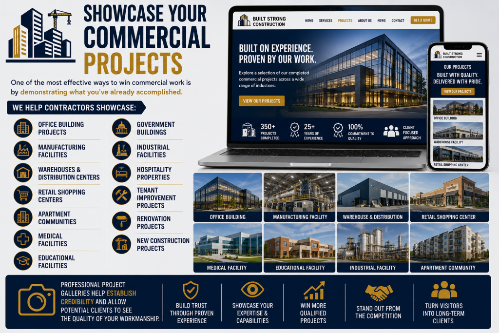 showcase your commercial projects