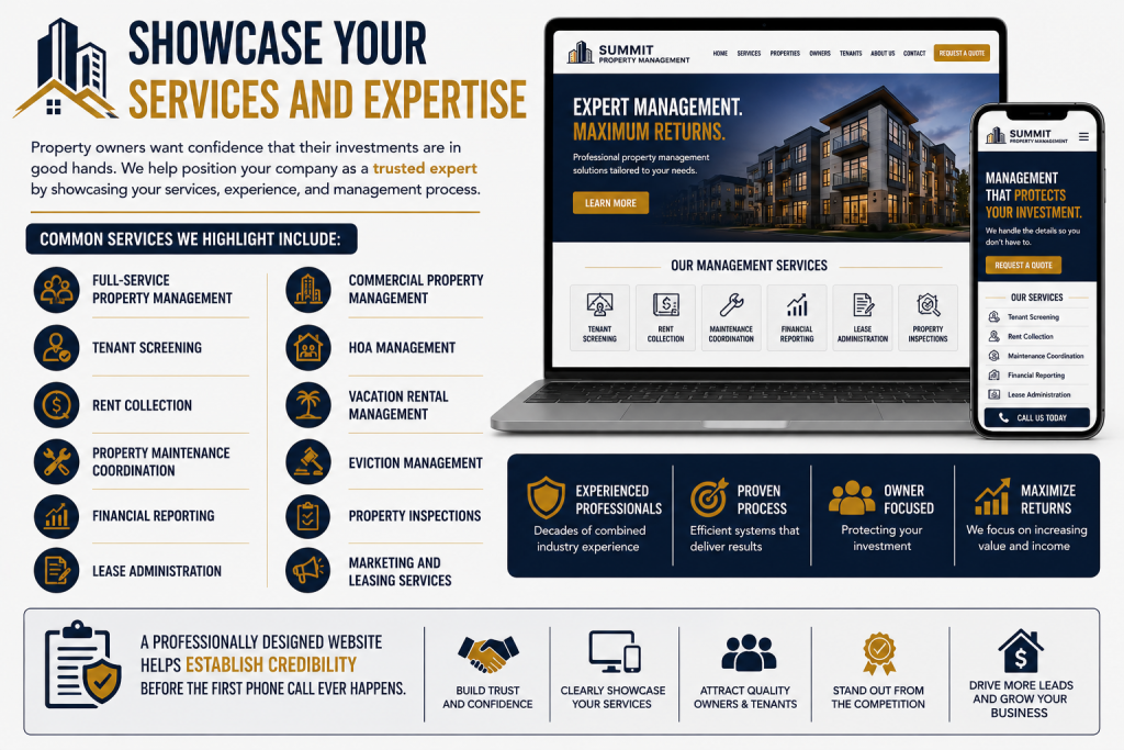 showcase your services and expertise for property management companies