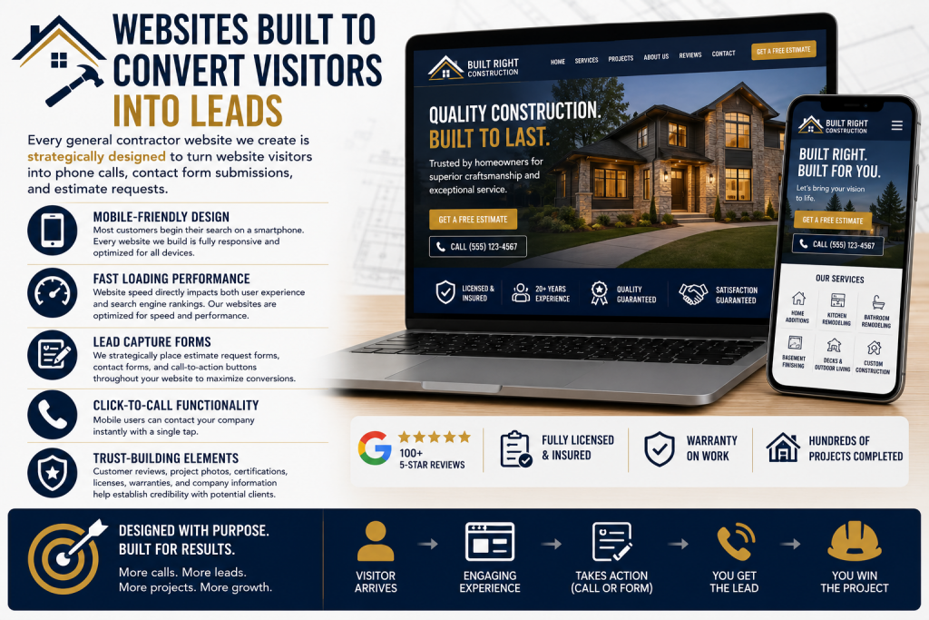 websites built to convert for general construction