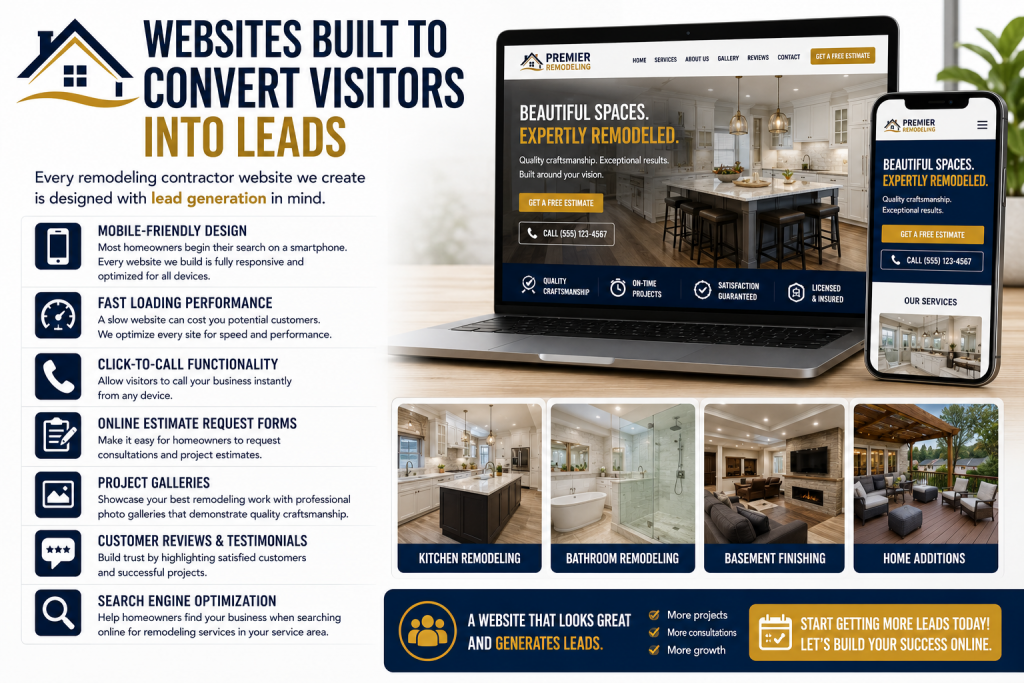 websites built to convert for remodeling contractors