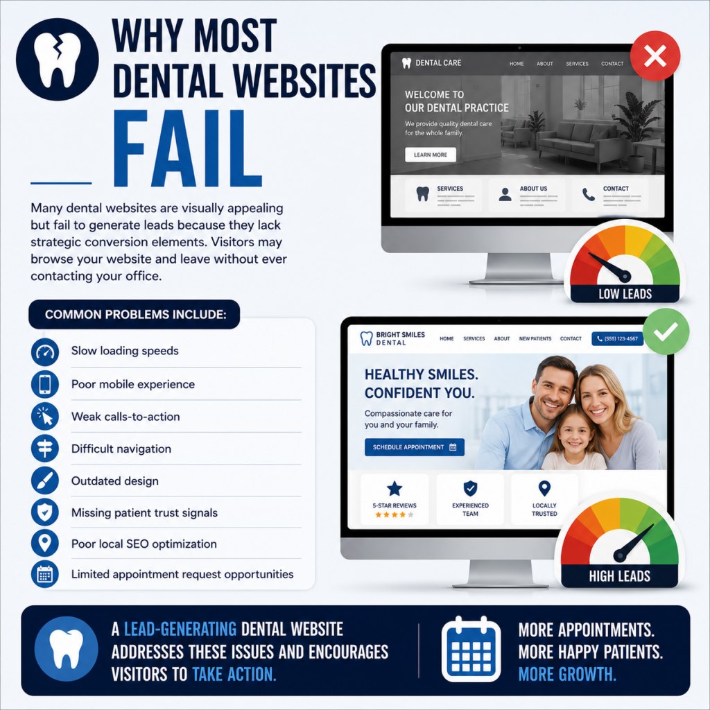 why most dental websites fail