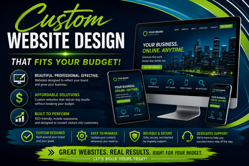custom website design that fits your budget