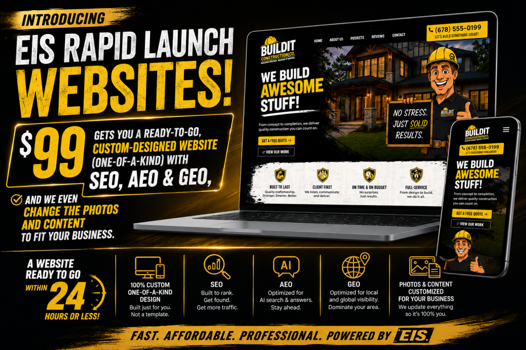 Introducing EIS RapidLaunch Websites: A Professional Website in 24 Hours or Less!