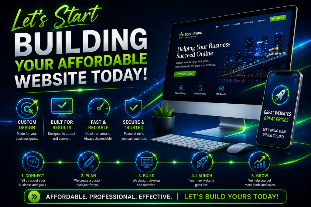 lets start building your affordable website today