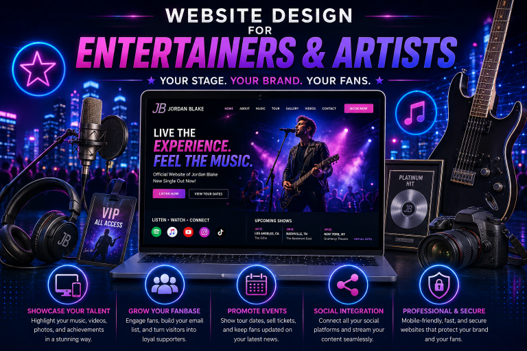 entertainer artist websites