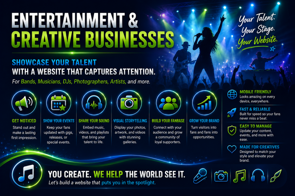 entertainment and creative businesses