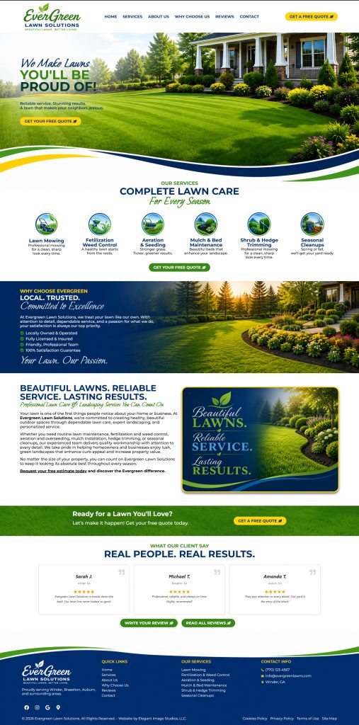 evergreen lawn solutions layout