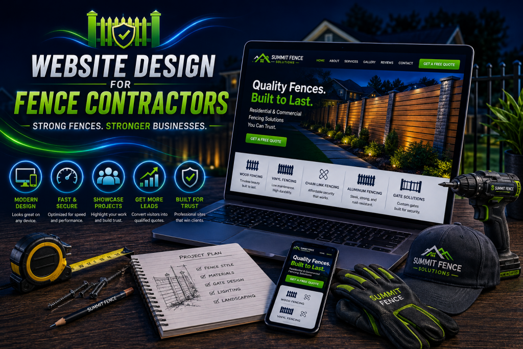 fence contracting website design