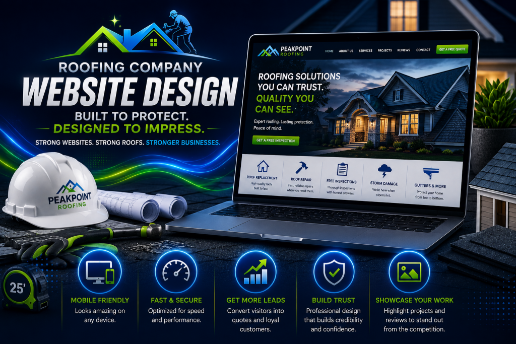roofing company website design