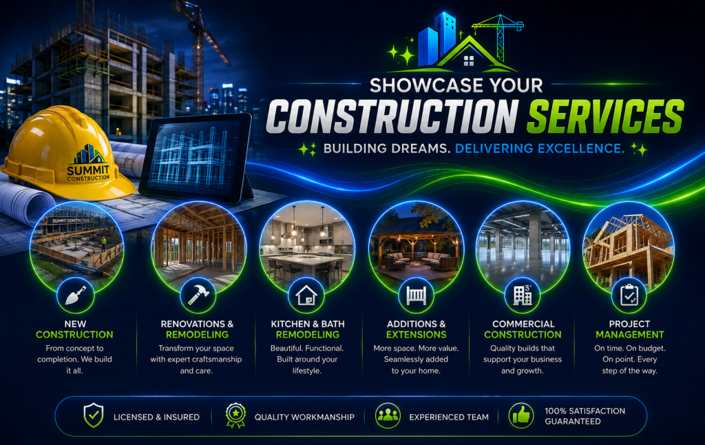 showcase your construction services