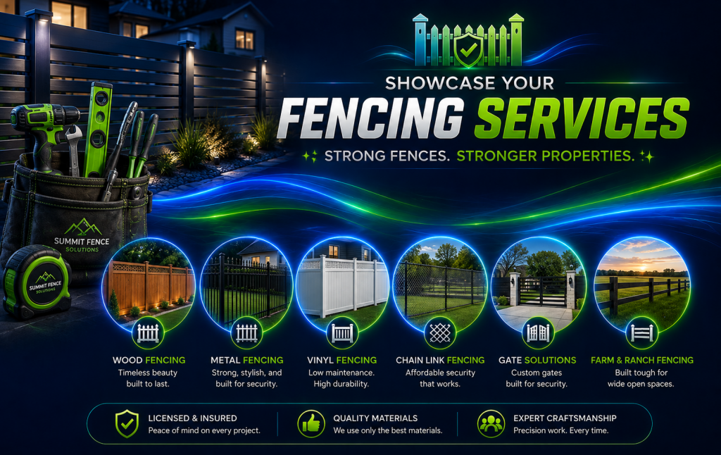 showcase your fencing services