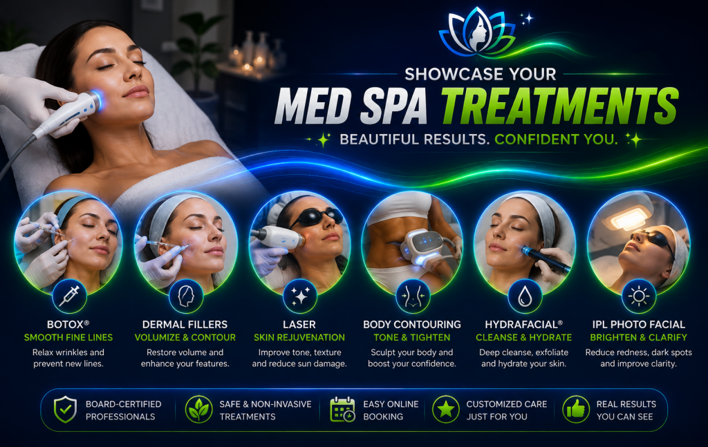 showcase your med spa treatments
