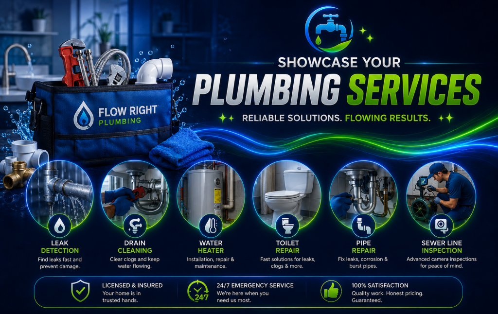 showcase your plumbing services