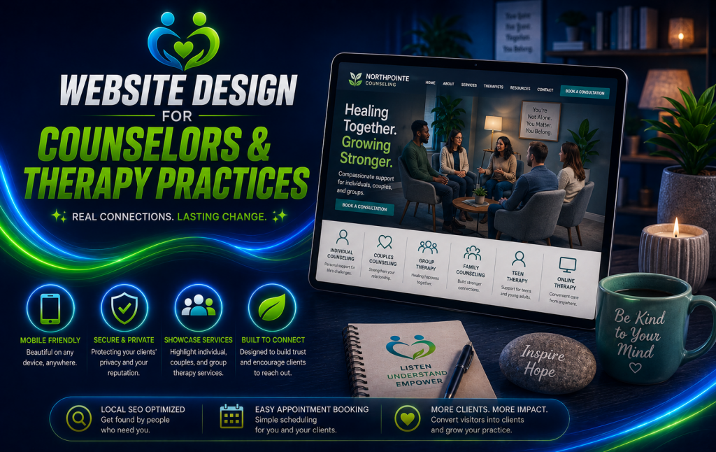 website design for counselors and therapy practices