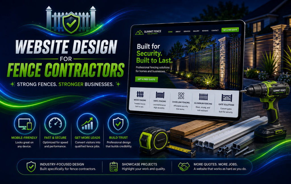 website design for fence contractors