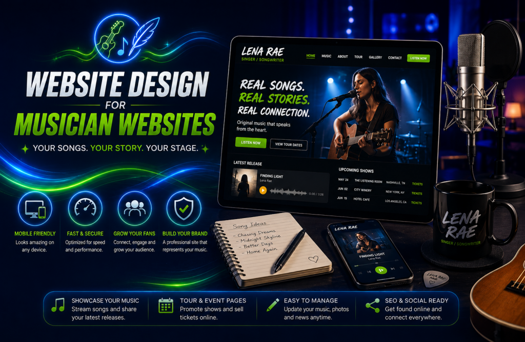 website design for musicians and bands