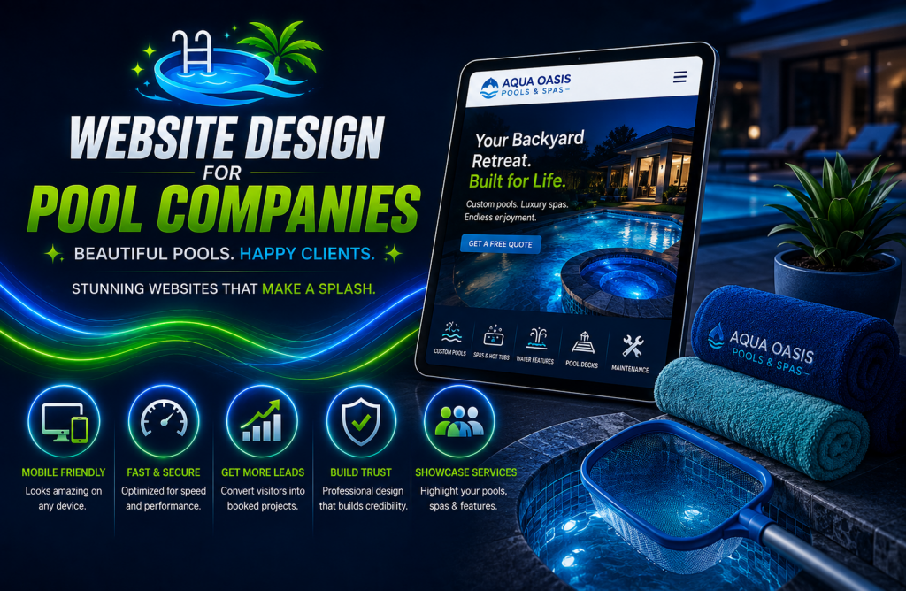 website design for swimming pool companies