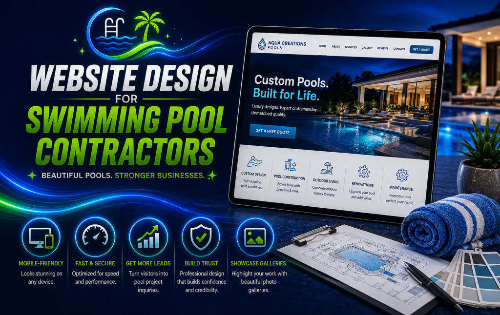 website design for swimming pool contractors